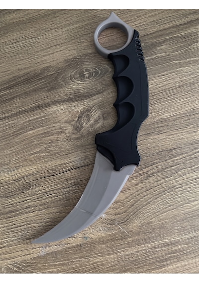 Riva Self 3d Baskı Farklı Renkler Taktiksel Parmak Halkalı Hobi Ve Dekoratif Maket - 16 Cm Gri - Siyah