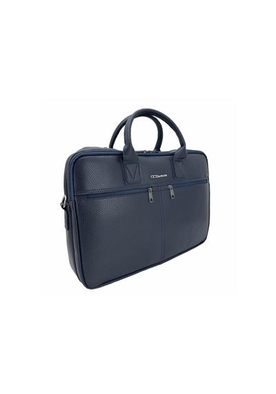 Ççs London 71452 Vegan Deri Laptop Evrak Çantası 15 İnç Lacivert Çok Renkli