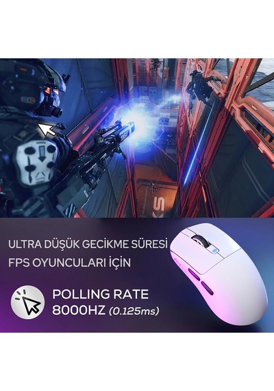 Royal Kludge Rk M3 47g Ultralight 8k Wireless Kablosuz Gaming Mouse Standart