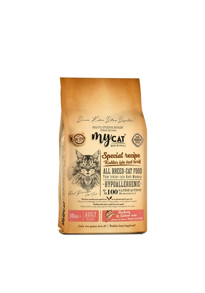 Mycat Az Tahıllı Hamsi & Somon Balıklı Skin Care Yetişkin Kedi Maması 10 KG
