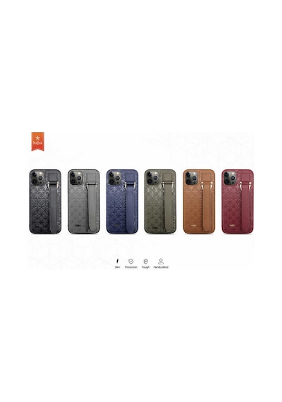 Kajsa Apple Uyumlu iPhone 12 Pro Kılıf Kajsa Neo Clasic Serisi Mono K Strap Kapak ZORE-216634