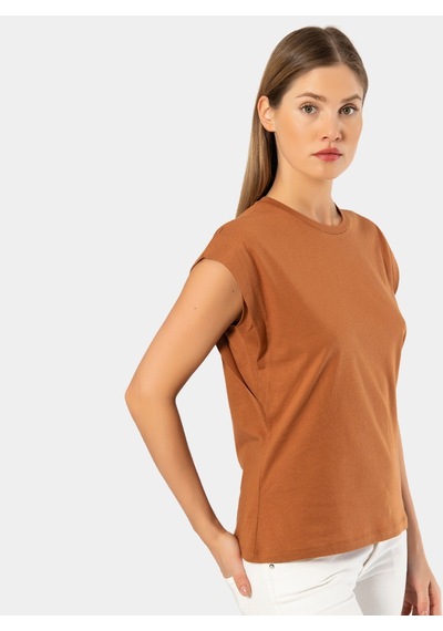 Türen Kadın Vatka Görünümlü T-shirt 3401/tarçın 001
