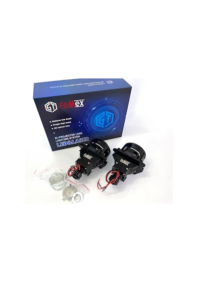 Femex Vidalı Bi-led Far İçi Led Mercek 3 İnc Vidalı Somunlu Kısa Uzun Birlikte
