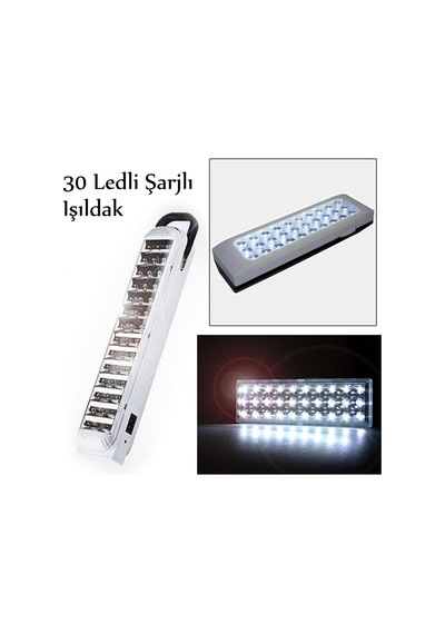 30 Smd Ledli İpli Kulplu Led Lamba Şarjlı Işıldak Fiş