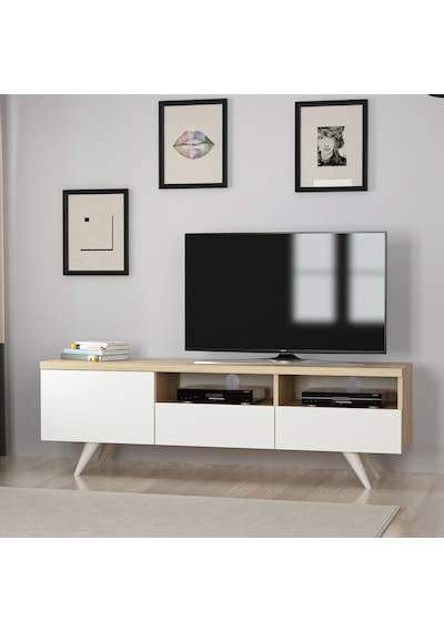 Brüksel Tv Ünitesi Beyaz Safir Meşe Ücretsiz Kargo Brüksel Tv Ünitesi Beyaz Safir Meşe Ücretsiz Kargo