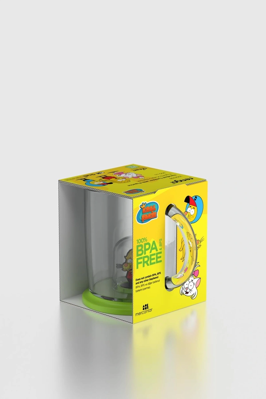 Renga Joy Kral Şakir Remzi Figürlü 250 Ml Kulplu Tritan Bardak 222038 Yeşil Yeşil