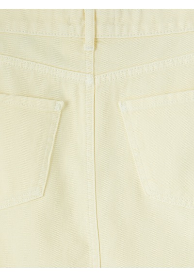 Lcw Vision Sarı Regular Fit Mini Jean Etek