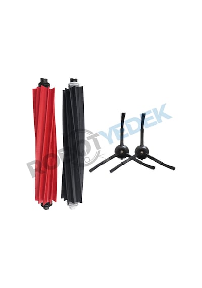 Roborock Q8 Max, Q8 Max Plus Uyumlu Yedek Ana Fırça Ve Yan Fırça-3 Parça