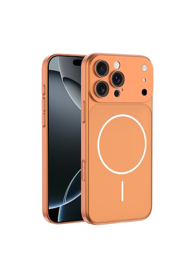Apple Uyumlu iPhone 14 Pro Max Kılıf 17 Pro Max Görünümlü Kılıf M-safe Şarj Özellikli Premium Pürüzsüz Şık Kapak Gümüş