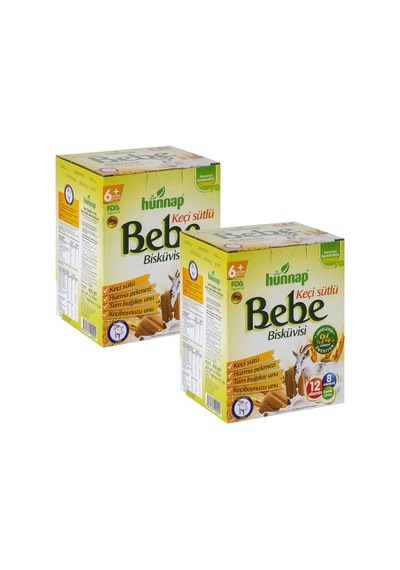 Hünnap Keçi Sütlü Bebe Bisküvisi 400 Gr 2 Li