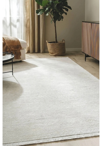 Hoom Rugs İmge 2504 Krem Çizgili Modern Akrilik Salon Halısı