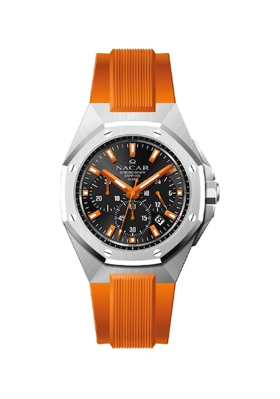 Nacar Nc08-29430495-abs10 Chronograph Silikon Kordon Fonksiyonlar Aktif Turuncu Erkek Kol Saati