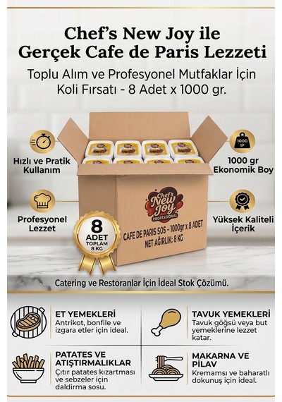 Cafe De Paris Sos 1000 G X 8 Adet - 1 Koli Koli Bazlı Avantaj Paketi