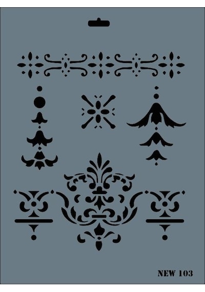 Rich New Seri N-103 Stencil 35X25 Cm
