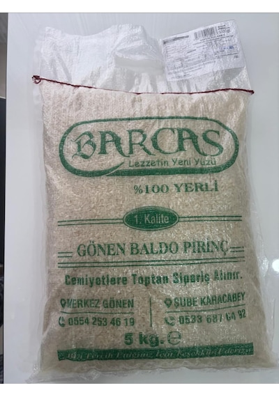 Barcas 5 Kg Gönen Baldo Pirinç