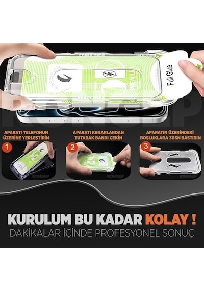 Apple İphone 17 6.3" İçin Kolay Kurulum Ekran Koruyucu Otomatik Toz Toplayan Hava Kabarcığı Bırakmayan Dokunmatik Ve Görüntü Kalitesini Bozmayan İphone 17 Ekran Koruyucu Cam