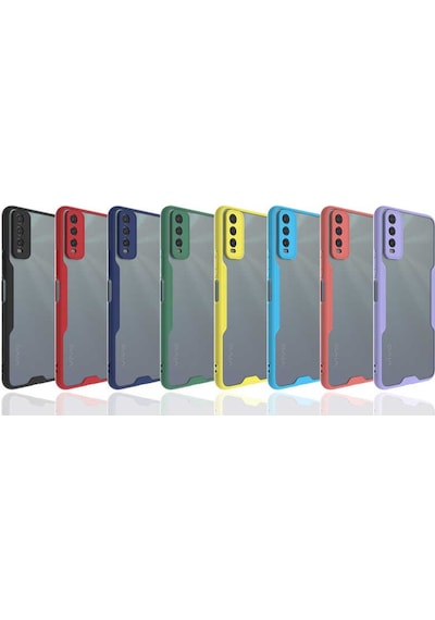 Vivo Y11S Kılıf Zore Parfe Kenarları Pastel Renk Silikon Kılıf