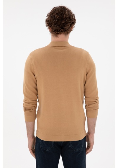 U.s. Polo Assn. Erkek Camel Hırka Triko 50298272-vr015 CAMEL