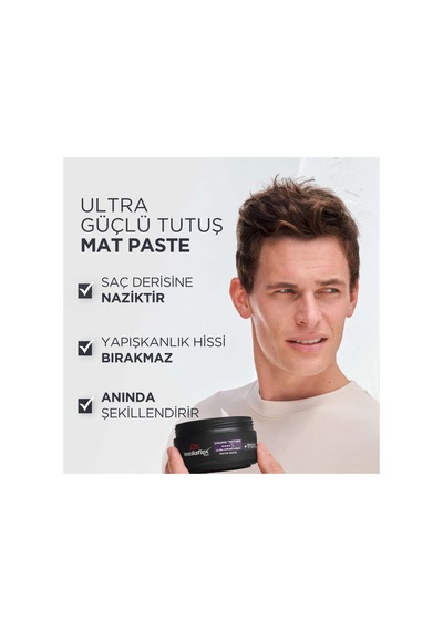 Wellaflex Men Dynamic Texture Dinamik Doku Mat Paste Ultra Strong Hold - 75 Ml
