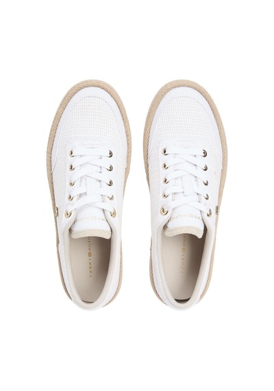 Tommy Hilfiger Kadın Foxing Platform Rope Ayakkabı Fw0fw091730lı Beyaz