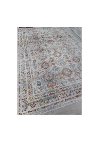 İpek Halı Venüs 160x230 4m2 Polyester İplik Dokuma Halı Kırmızı / Krem