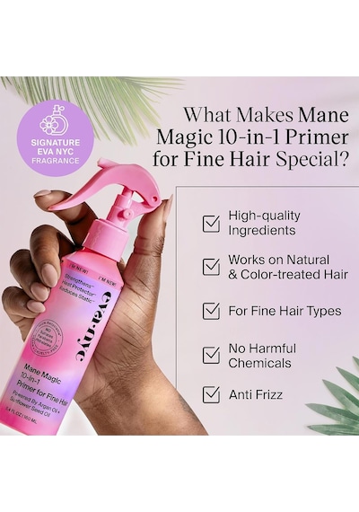 Eva Nyc Mane Magic 10-in-1 Primer İnce Telli Saçlar İçin Çok Amaçlı Saç Bakım Spreyi 160ml