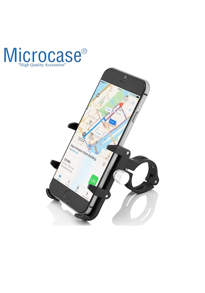 Microcase Pro 3 Alüminyum Ayarlanabilir Motosiklet Bisiklet Scooter Telefon Tutucu - Al5093 Siyah