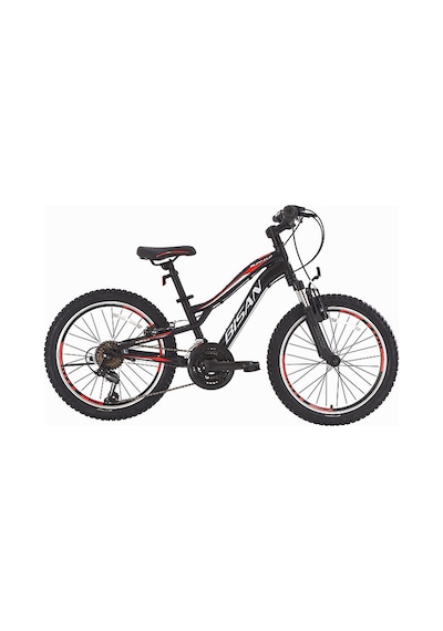 Bisan Buffalo Çocuk Bisikleti 30 Cm V 24 Jant 18 Vites Mat Siyah Kırmızı Siyah - Kırmızı