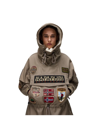 Napapıjrı Napapijri Skidoo 1990 Patch Erkek Yeşil Outdoor Ceketi 35684 Haki