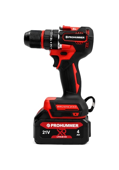 Prohummer Ph338 Profesyonel Kömürsüz Akülü Kırmızı 6lı Set - 21v 4ah Kırıcı Delici, Somun Sıkma, Vidalama, Avuç Taşlama, Dal Budama Makası, Dal Testeresi