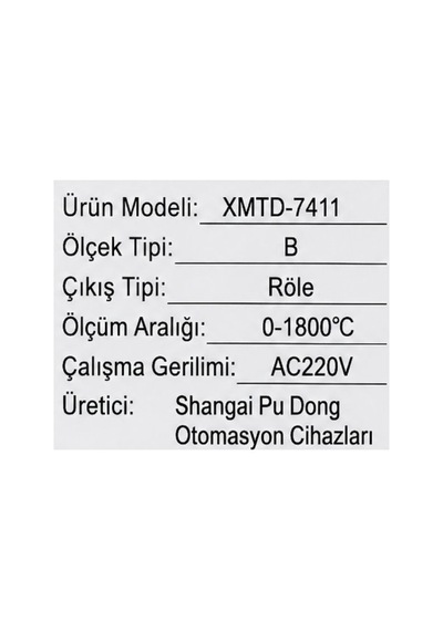Xmtd-7411 B Tipi Dijital Sıcaklık Kontrol Cihazı - Yüksek Isı Pıd Termostat