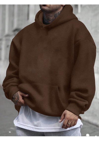 Uyguntarz Unisex Pew Pew Karikatur Baskılı Tasarım Oversize Sweatshirt Kahverengi