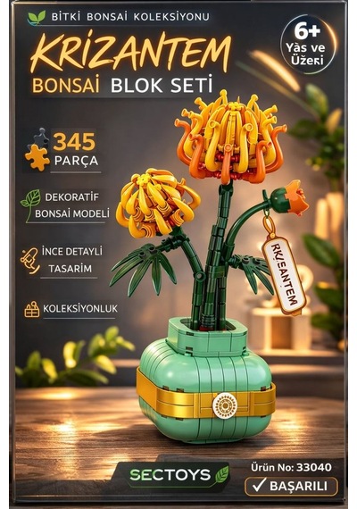 Botanicals Yetişkinler İçin Sergilenebilir Çiçek Modeli Yapım Seti 345 Parça
