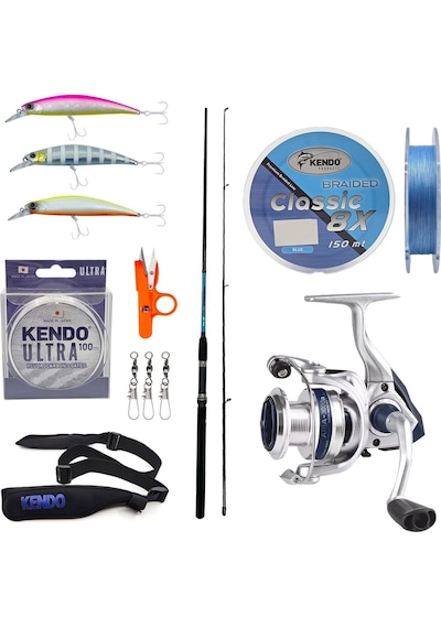 Yekoutdoor Spin Olta Seti Okuma G-power Spin 240cm 15-40 Gr 2 Parça Spin Kamışı&okuma Arıa-c4000a Olta Makinesi