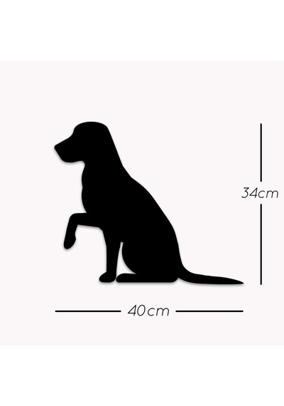 Cajuart Pati Uzatan Köpek Led Işıklı Ahşap Tablo Duvar Dekoru Süs