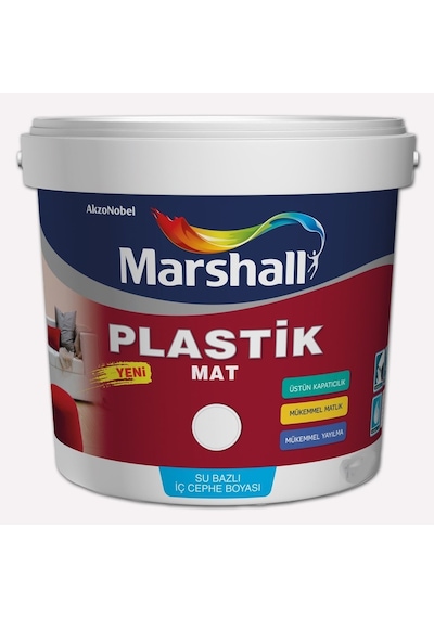 Plastik Mat Su Bazlı Iç Duvar Boyası 2.5 Lt Silinebilir - Beyaz