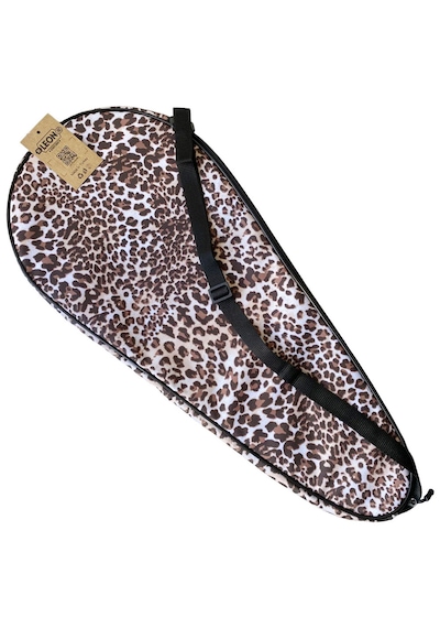 Leon Premium 27 İnch Raket Kılıfı Leopar Desenli Kahve