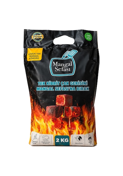 Mangal Sefası Çabuk Yak Mangal Kömürü 2 Kg X 2 Adet