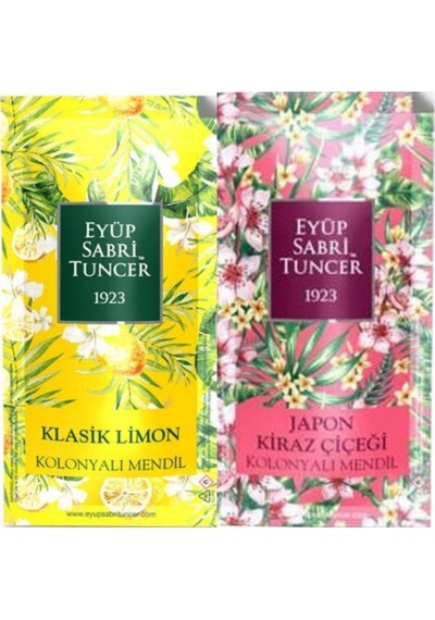 Eyüp Sabri Tuncer Klasik Limon Ve Japon Kiraz Çiçeği Kolonyalı Mendil 150 Li X 2 Adet