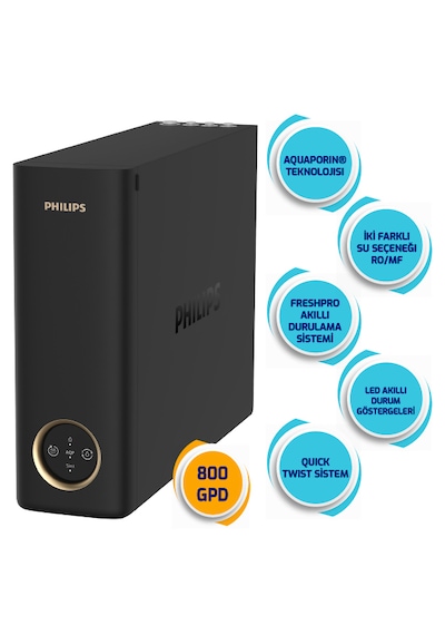 Philips Direkt Akışlı Dijital Su Arıtma Cihazı Aut8990/10 800 Gpd Siyah