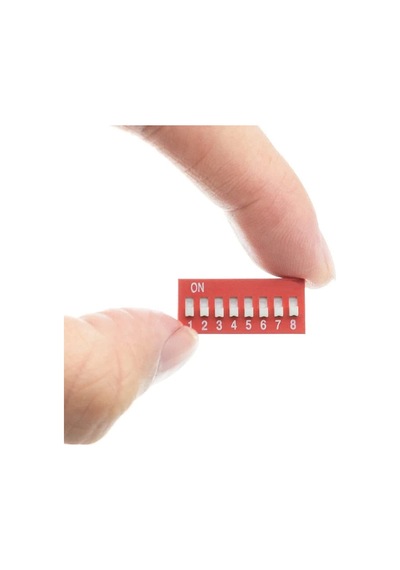 8li Dip Switch 8 Pin Kırmızı Anahtar Açık Kapalı Seçim Adres Ayar On Off Bağlantı Anahtarı Test Ölçme Protot 1