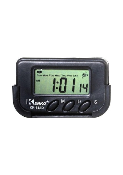 Kenko Kk-613d Dijital Küçük Masa-araba Saati-alarm-kronometre Siyah / Beyaz