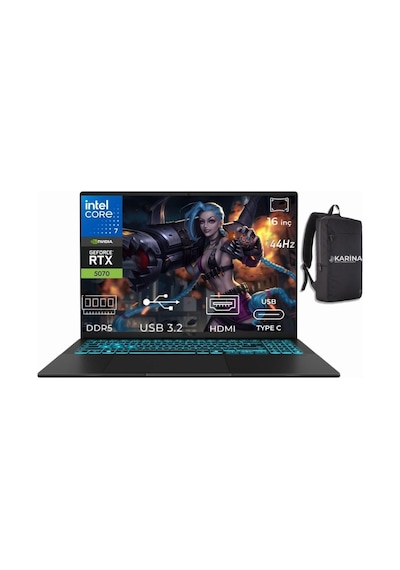Asus V16 V3607VP-RP055-K23 Core 7 240H 48 GB 4 TB SSD RTX5070 16" Dos Dizüstü Bilgisayar