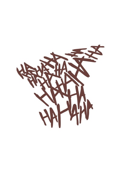 Hahahaha Araba Sticker 17x17 Cm Kahverengi