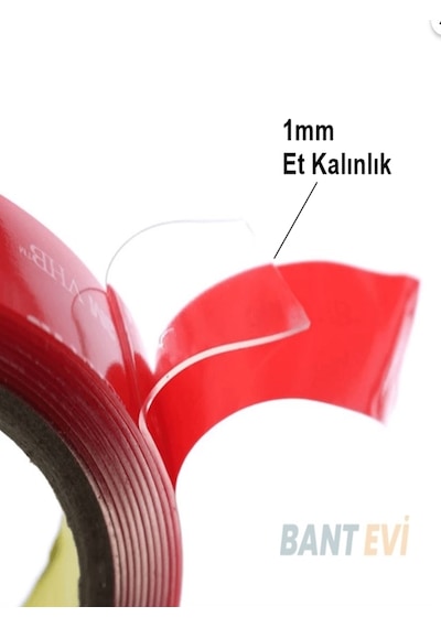 3m 4910f 40mmx2m Şeffaf Çift Taraflı Yüksek Montaj Bandı