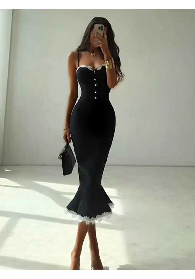 Havens Noir Kalem Elbise Siyah