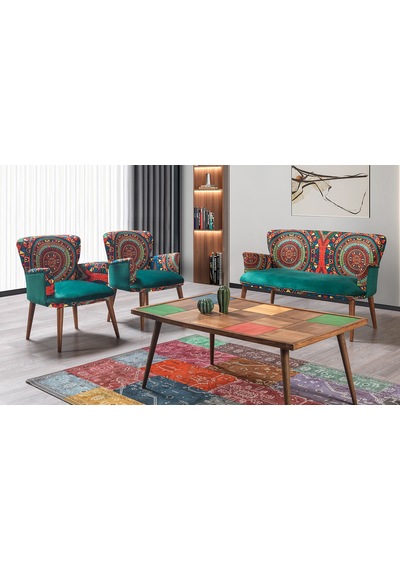 Hermes 2+1+1+Sehpalı Çay Seti (Balkon, Salon, Ofis, Cafe)