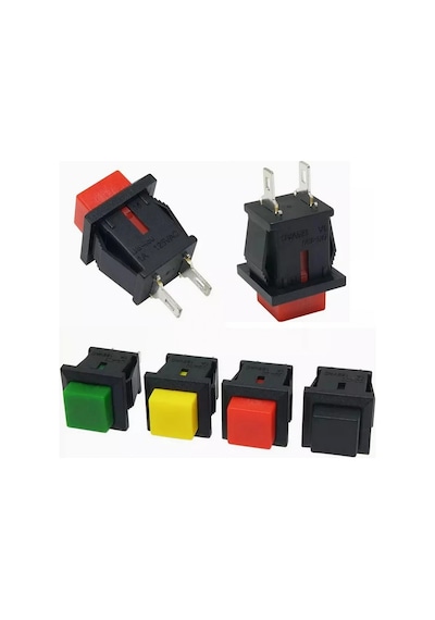 Ic-180k Plastik Buton Yaylı 2p Pbs15b Siyah