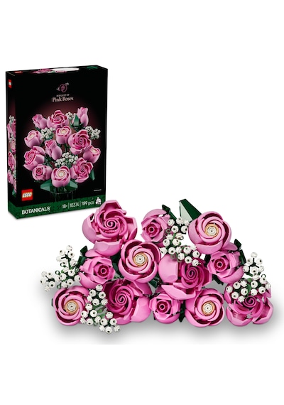 LEGO®  Botanicals Pembe Gül Buketi 10374 - Yetiskinler için 4 Bahar Çiçegi Içeren Dekoratif Çiçek Modeli Yapim Seti (789 Parça)