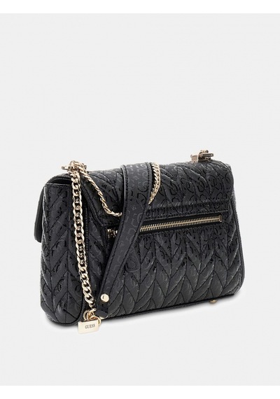 Guess Stacey Dönüştürülebilir Kapaklı Kadın Siyah Çapraz Çanta Hwgg9741210-bla